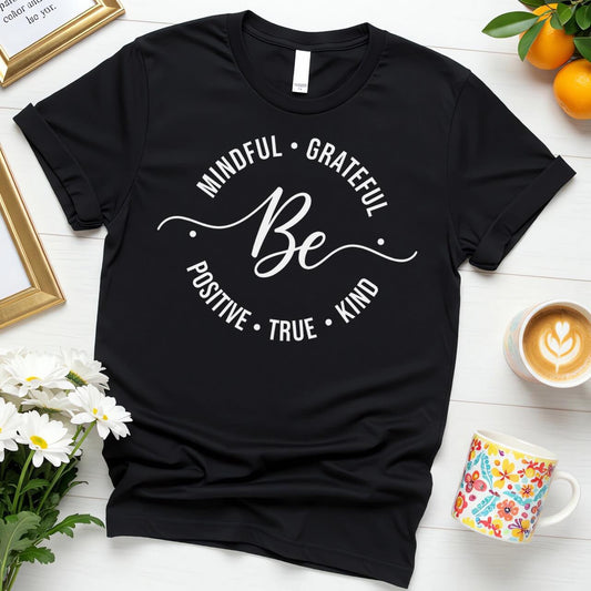 Minimalist Positivity Circle (Be Kind Grateful Mindful Design)