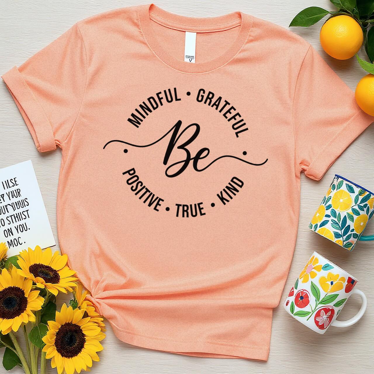 Minimalist Positivity Circle (Be Kind Grateful Mindful Design)