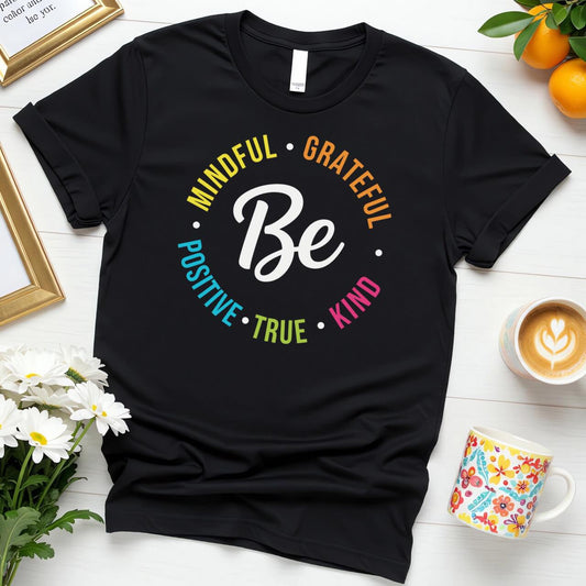 Colorful Positivity Circle (Be Kind Grateful Mindful Design)