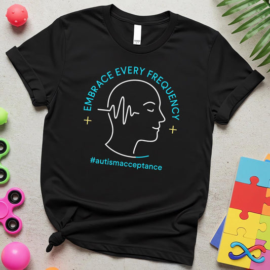 Embrace Every Frequency Autism Awareness Headline Graphic