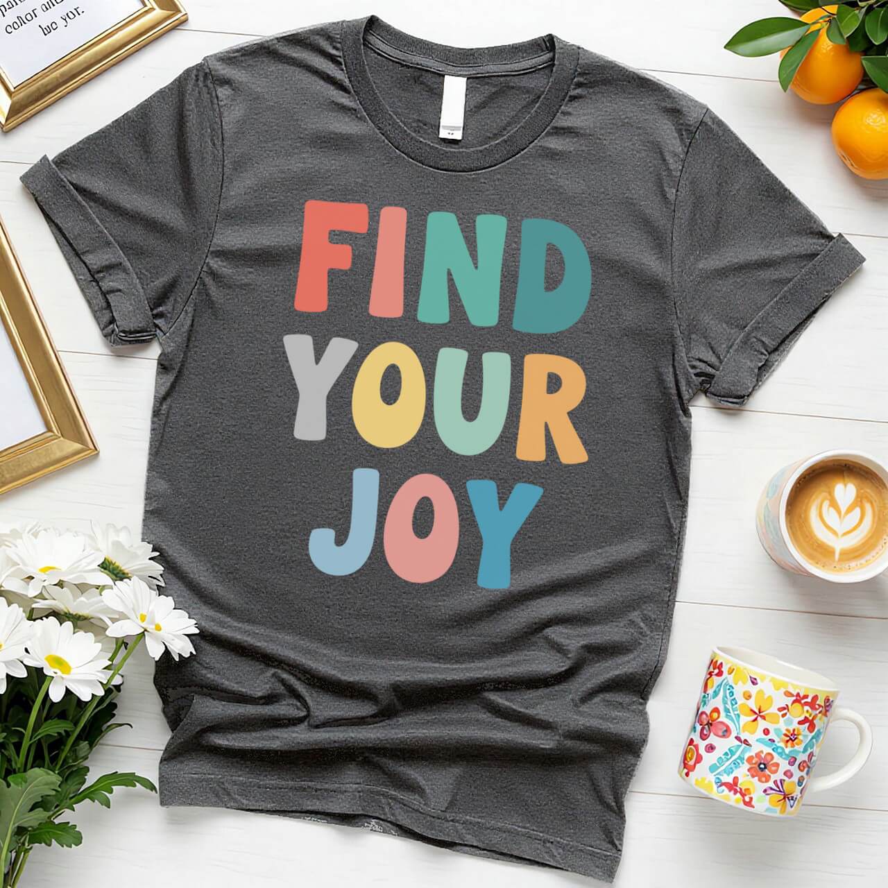 Bold Color Block Graphic (Find Your Joy Positivity Design)