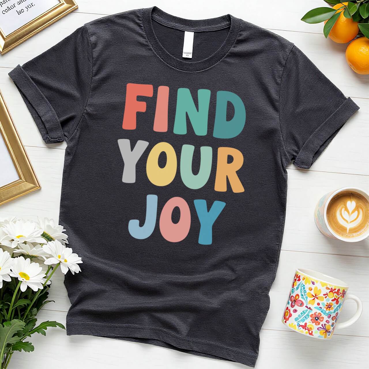 Bold Color Block Graphic (Find Your Joy Positivity Design)