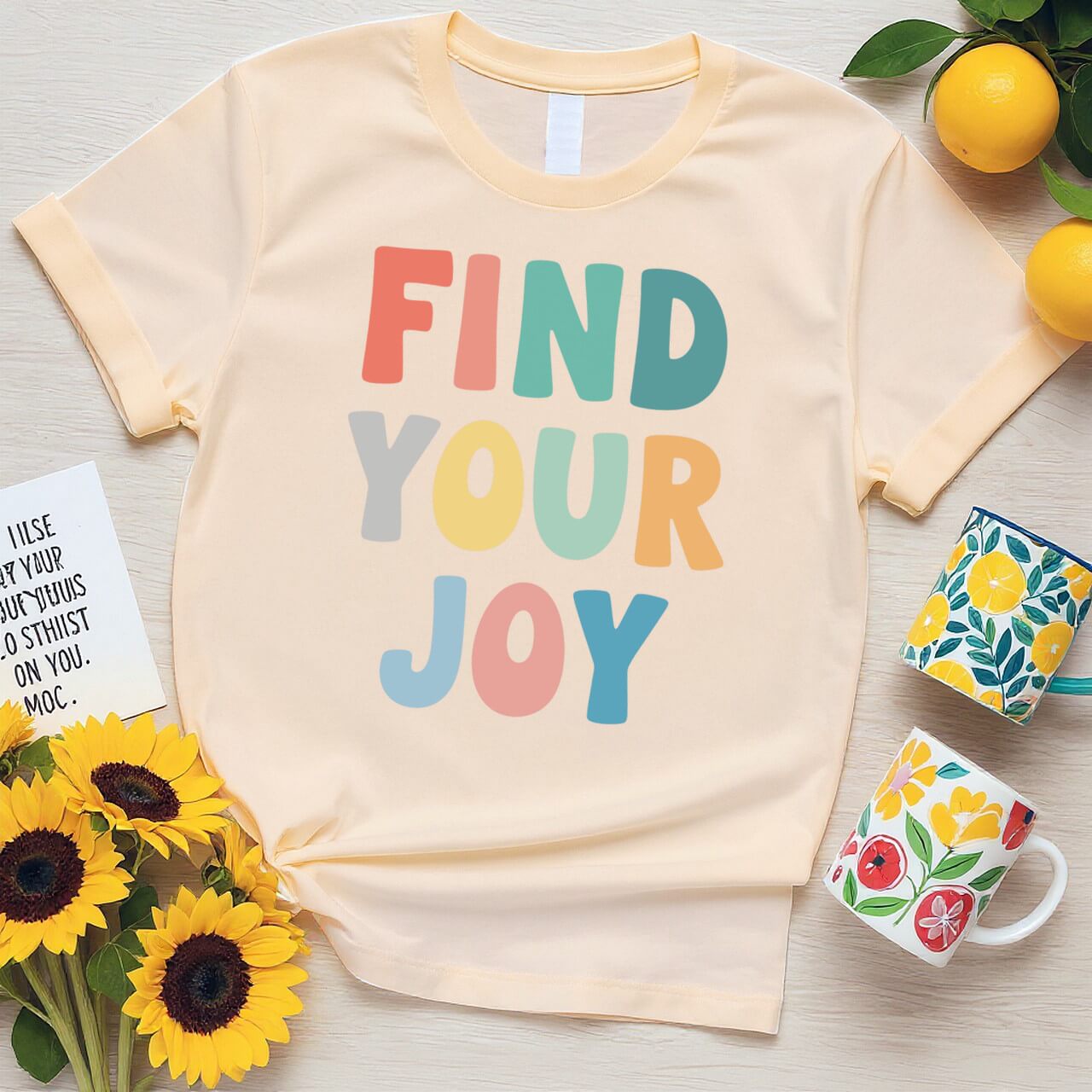 Bold Color Block Graphic (Find Your Joy Positivity Design)