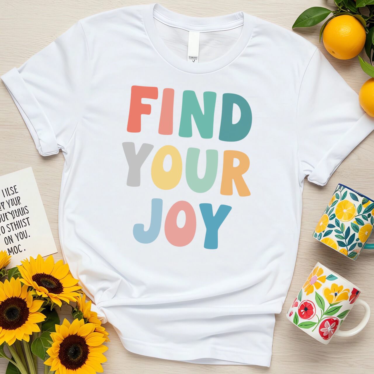 Bold Color Block Graphic (Find Your Joy Positivity Design)