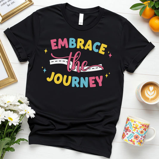 Pastel Script Graphic (Embrace the Journey Road Design)