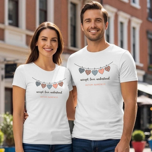 Hanging Patterned Hearts (Accept Love Understand Autism Awareness)