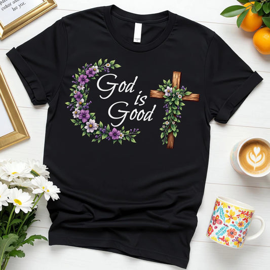 Elegant Wreath Design (God is Good Christian Faith Graphic)