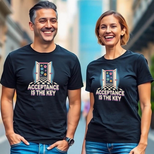 Acceptance Is the Key Autism Awareness Open Doorway Design