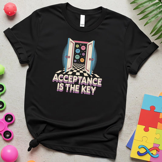 Acceptance Is the Key Autism Awareness Open Doorway Design