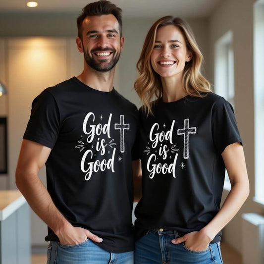 Chalk Style Graphic (God is Good Modern Script Design)