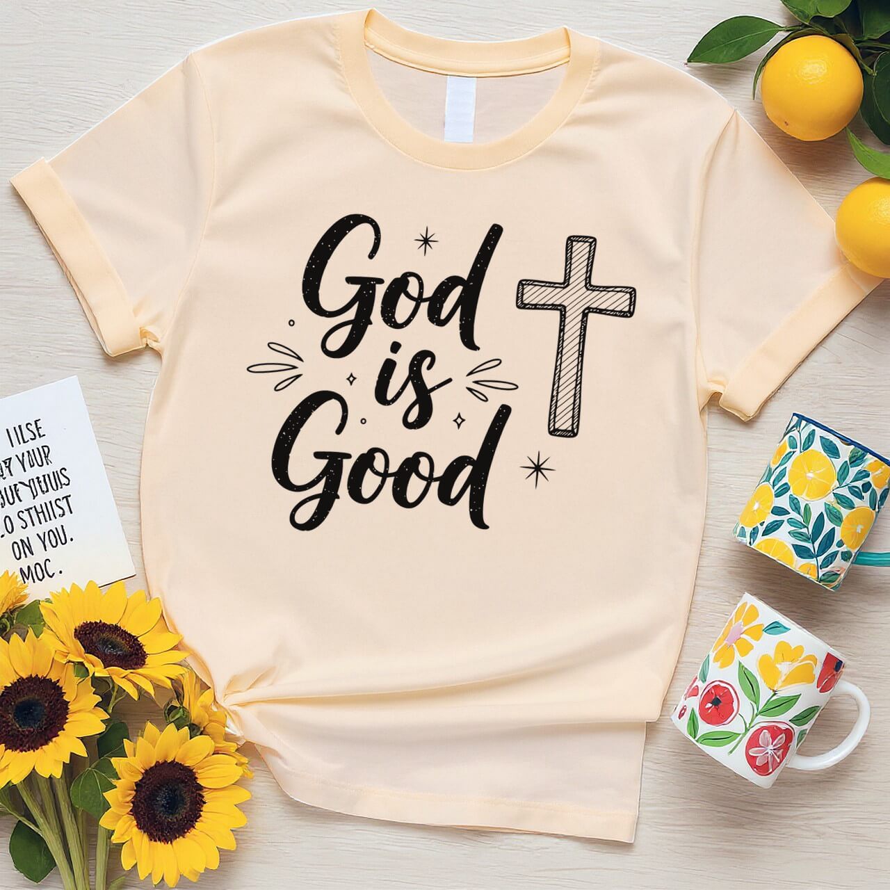 Chalk Style Graphic (God is Good Modern Script Design)