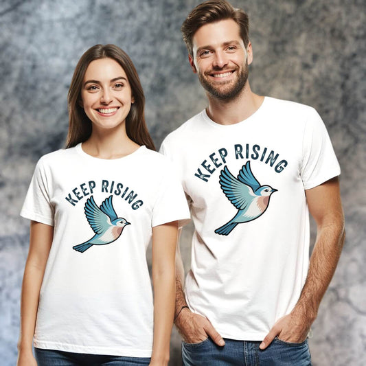 Motivational Bird Graphic (Keep Rising Bluebird Design)