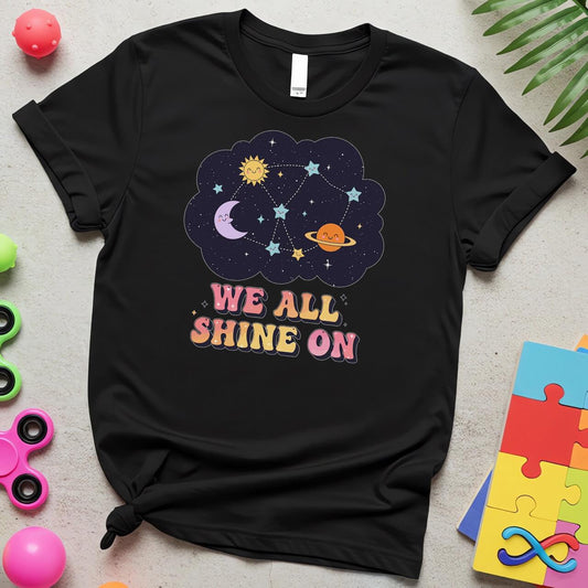 We All Shine On Autism Acceptance Cosmic Space Design