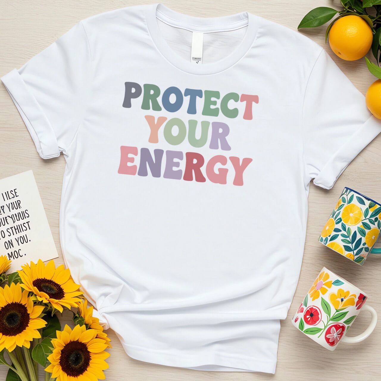 Protect Your Energy (Bold Retro Positivity Statement)