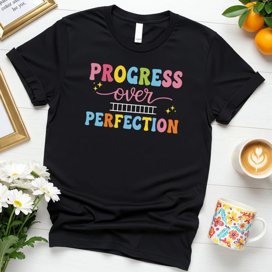Colorful Motivational Design (Progress Over Perfection)