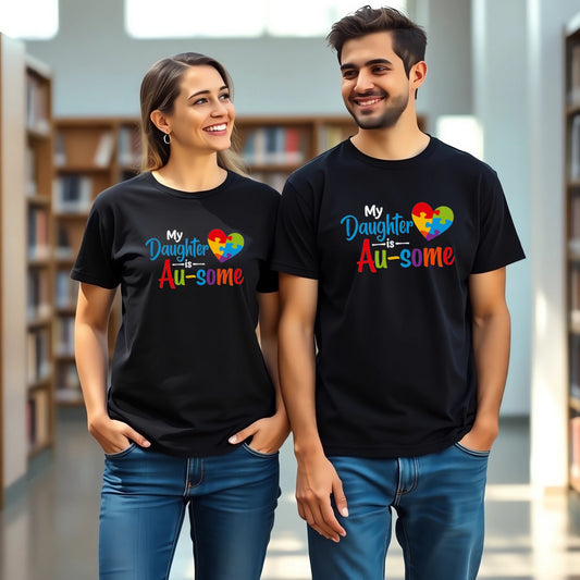 My Daughter is Au-some (Rainbow Puzzle Heart Autism Design)