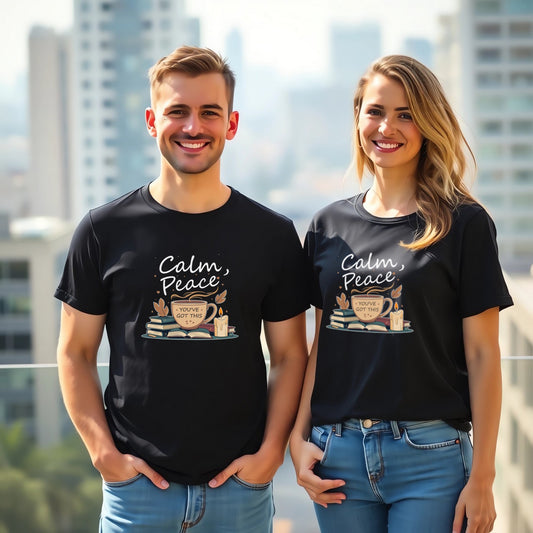 Calm, Peace, You’ve Got This (Cozy Mental Wellness Design with Books & Tea)