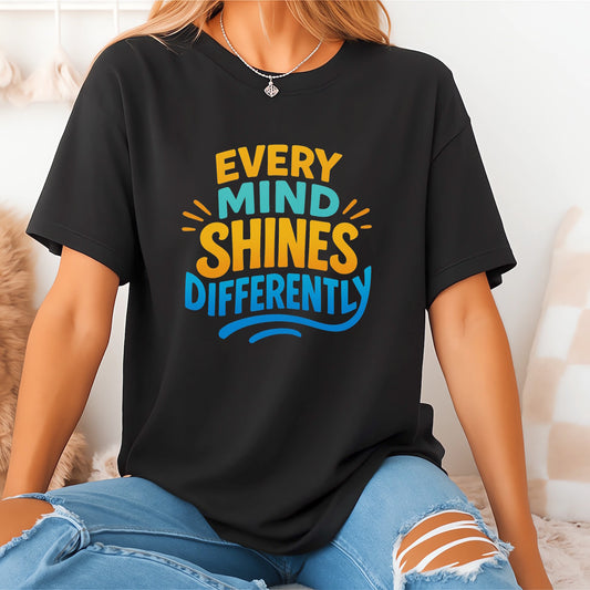 Every Mind Shines Differently (Mental Health Awareness Graphic)