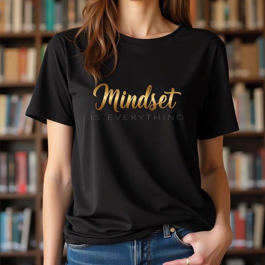 Mindset is Everything (Gold Luxe Minimalist Motivational Design)