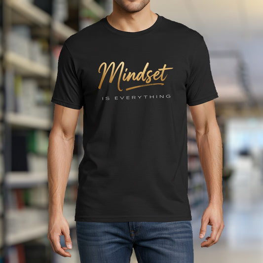 Mindset is Everything (Gold Brushstroke Inspirational Design)